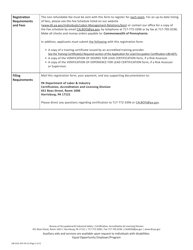 Form LIBI-622L Registration for Lead Occupation Certification Exam - Pennsylvania, Page 2