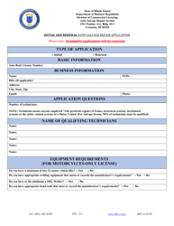 Initial and Renewal Auto Salvage Repair Application - Rhode Island, Page 2