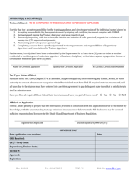 Trainee Appraiser Application - Rhode Island, Page 2