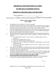 Rhode Island Supplemental Form to the Multi Jurisdictional Personal History Disclosure Form - Rhode Island, Page 2