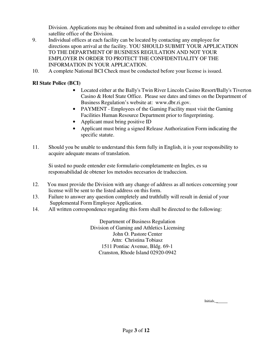 Rhode Island Rhode Island Supplemental Form to the Multi Jurisdictional ...