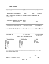 Rhode Island Supplemental Form to the Multi Jurisdictional Personal History Disclosure Form - Rhode Island, Page 5
