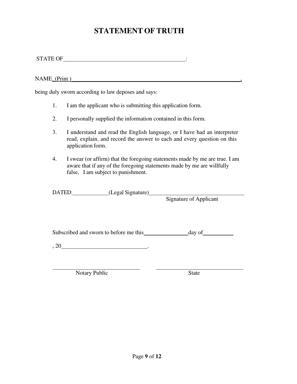 Rhode Island Supplemental Form to the Multi Jurisdictional Personal History Disclosure Form - Rhode Island, Page 9