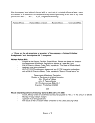 Vendor Application - Rhode Island, Page 4