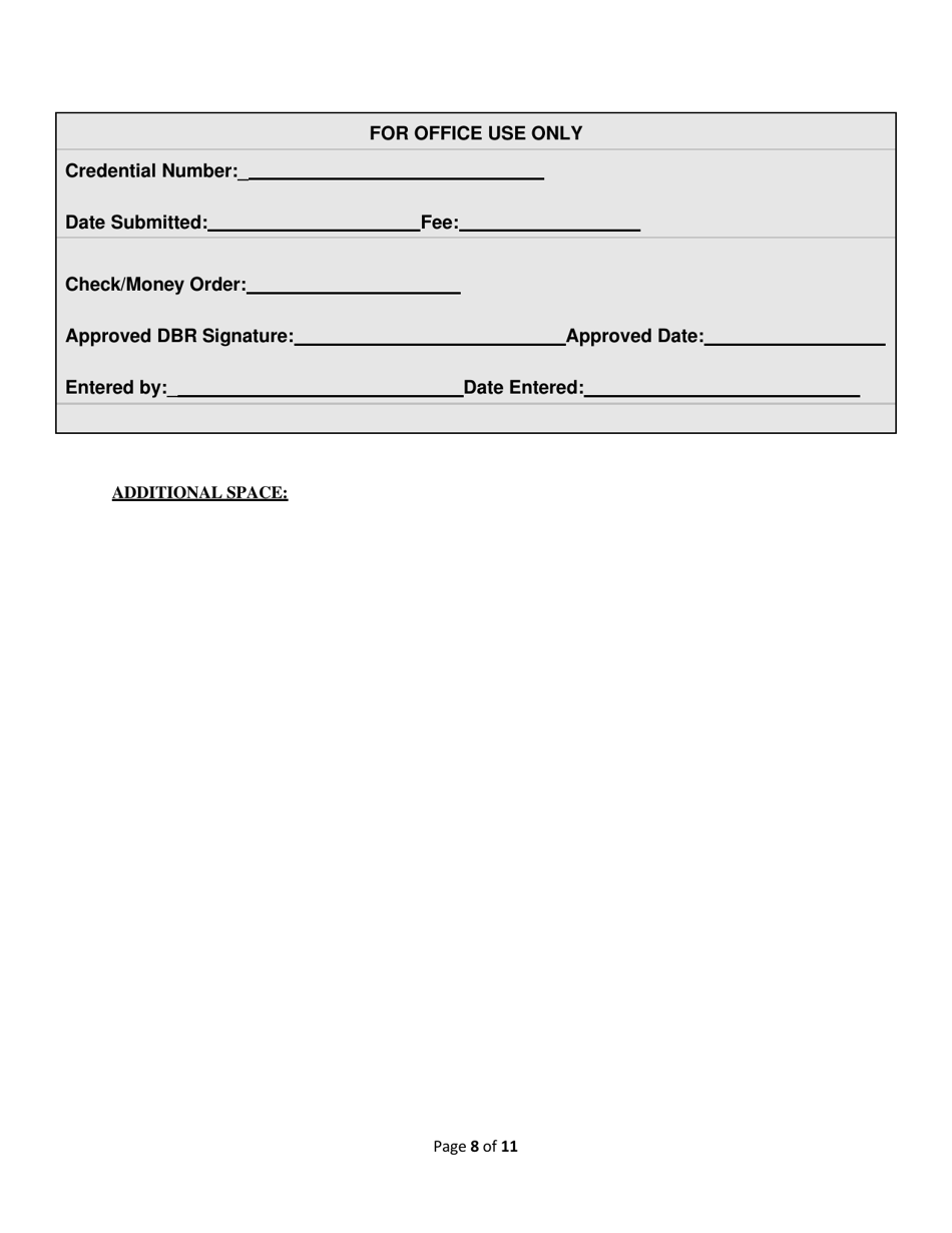 License Application for Non-facility / Vendor Employees - Rhode Island, Page 8