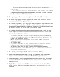 Institutional Investor Application - Rhode Island, Page 3