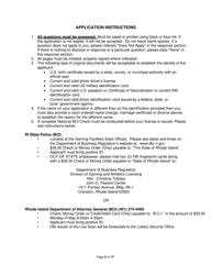On-Facility/Vendor Gaming Employees License Application - Rhode Island, Page 2