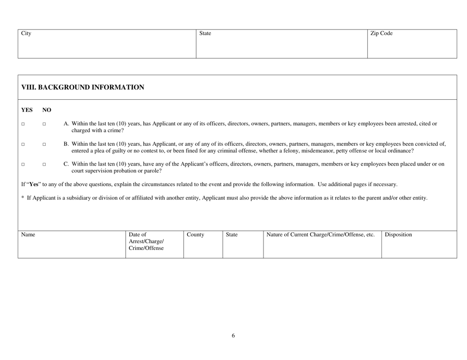 Suitability Application for Acquisition of Ownership Interest in Gaming Facility - Rhode Island, Page 6