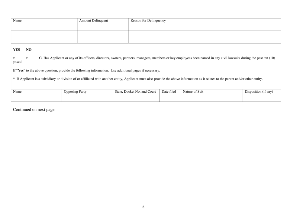 Suitability Application for Acquisition of Ownership Interest in Gaming Facility - Rhode Island, Page 8