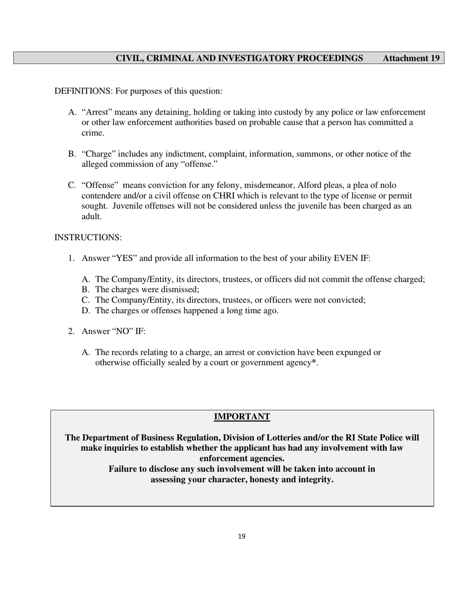 Gaming Vendor Application - Rhode Island, Page 19