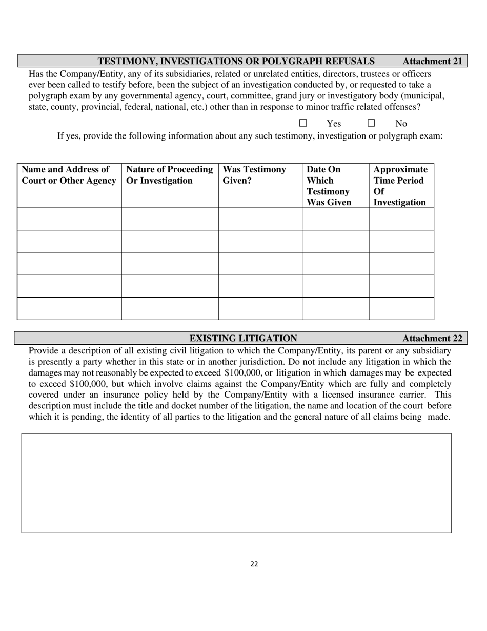 Gaming Vendor Application - Rhode Island, Page 22