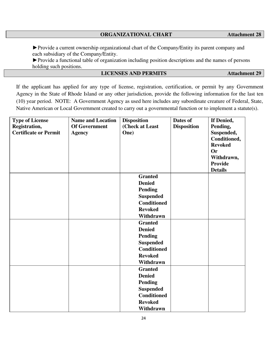 Gaming Vendor Application - Rhode Island, Page 24