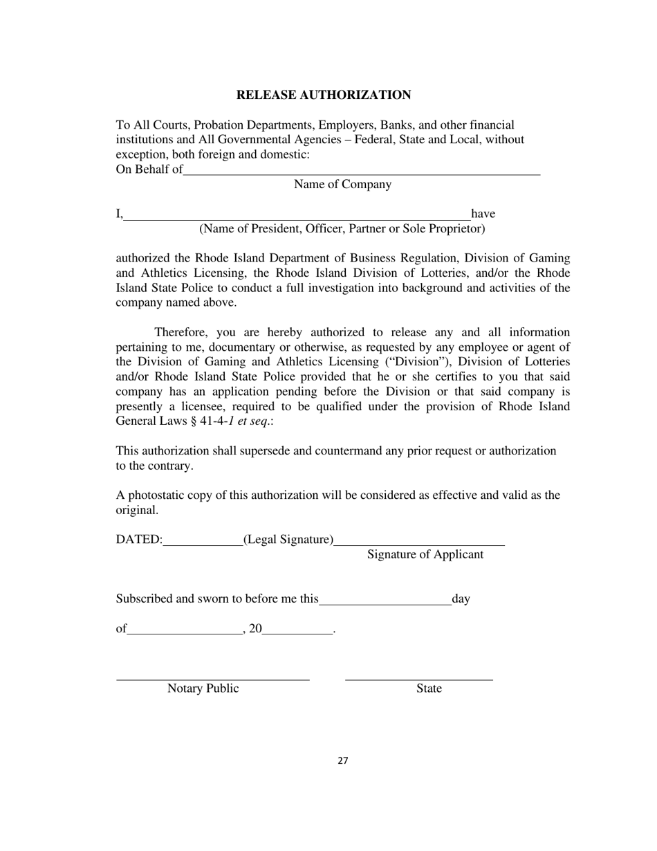 Gaming Vendor Application - Rhode Island, Page 27