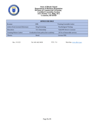 Certified Constable Application - Rhode Island, Page 5