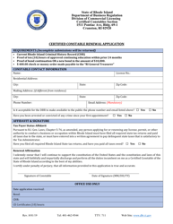 Rhode Island Certified Constable Application - Fill Out, Sign Online ...