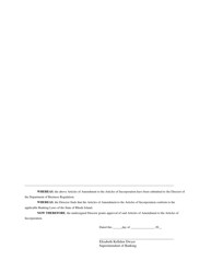 Credit Union Expedited Application for Approval to Amend Agreement to Form - for Purpose of Name Change Only Pursuant to R. I. Gen. Laws 19-2-10 - Rhode Island, Page 3