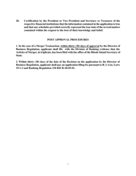 Application for Approval to Merge or Consolidate a Financial Institution Under Rhode Island General Laws 19-2-13 - Rhode Island, Page 7