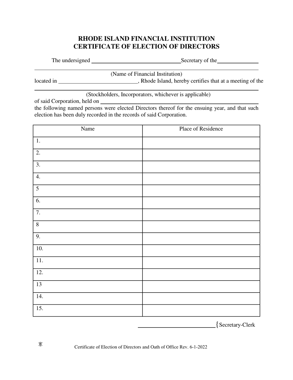 Application for Approval to Establish a Financial Institution - Rhode Island, Page 17