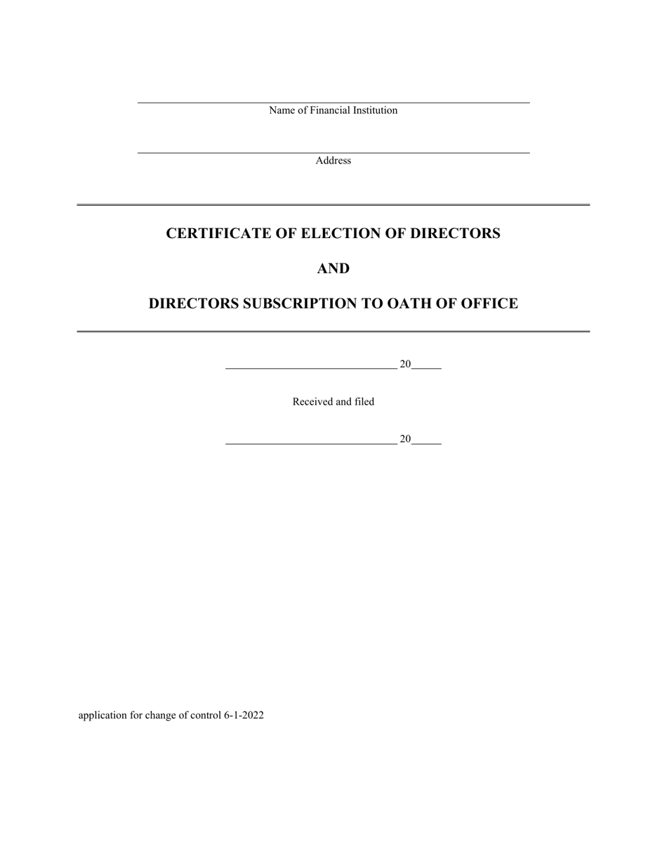 Application to Acquire Control of a Financial Institution Under Rhode Island General Laws Title 19, Chapter 8 - Rhode Island, Page 6