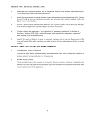 Application for Approval to Relocate a Main Office for a Financial Institution or Credit Union - Rhode Island, Page 3