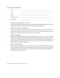 Interstate Branch Addendum to Home State Application for Approval to Establish and Maintain a Branch Office for an out-Of State Bank or Credit Union - Rhode Island, Page 2