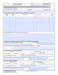 Document preview: AF Form 300 Facility Disposal