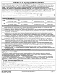 DAF Form 202 Civilian Mobility Agreement