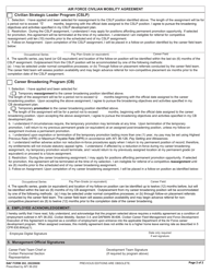 DAF Form 202 Civilian Mobility Agreement, Page 2