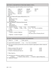 Form ARM-1 &quot;Record Series Inventory Form&quot; - South Carolina, Page 2