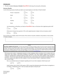 SCDCA Form PEO-01 Professional Employer Organization - Initial License Application - South Carolina, Page 8