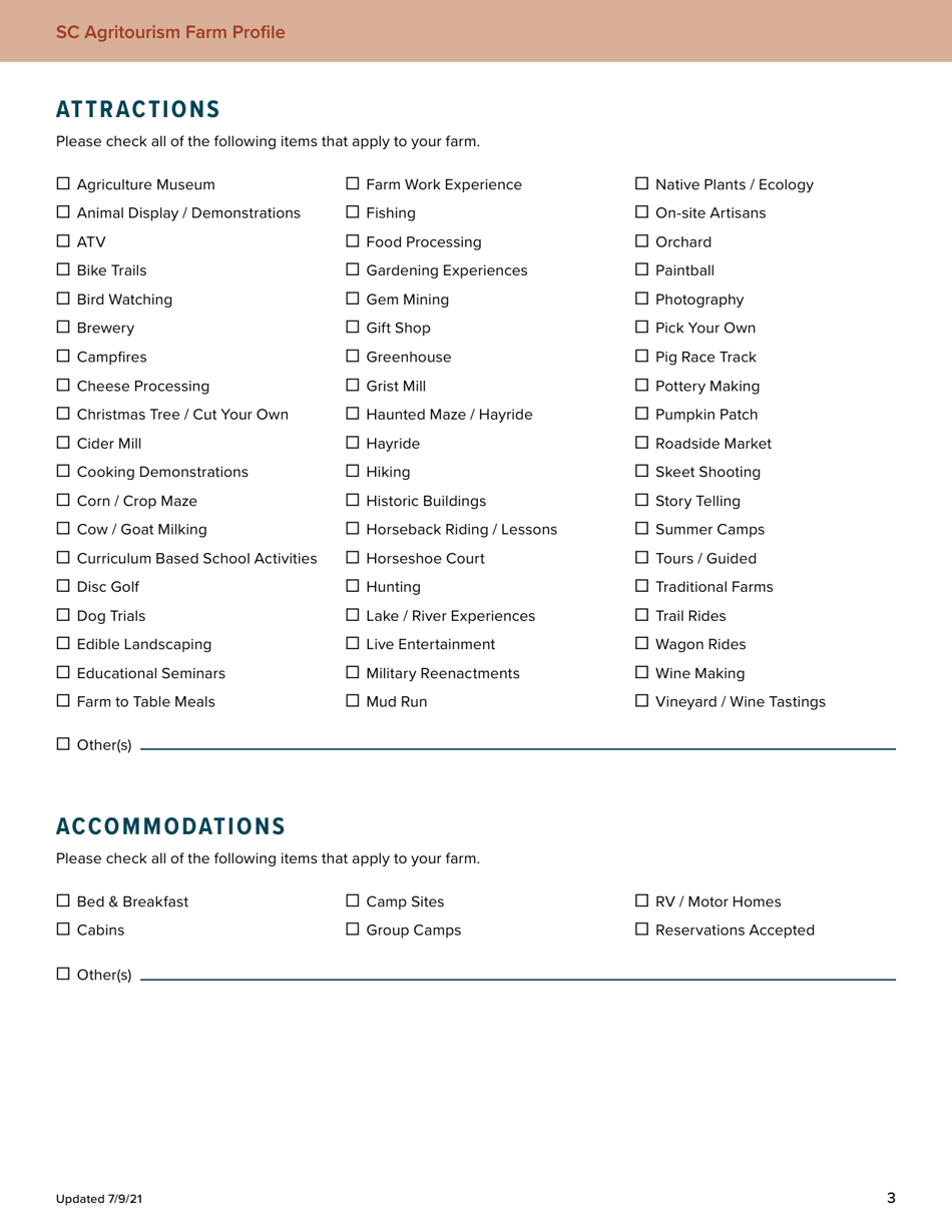 Agritourism Farm Profile - South Carolina, Page 3