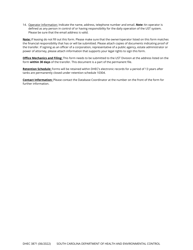 DHEC Form 3871 Notification of Ownership Change for Underground Storage Tanks - South Carolina, Page 4