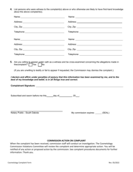 Complaint Form - South Dakota, Page 2