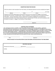 Form BOA19 Renewal Application for Firm Permit to Practice Public Accountancy - South Dakota, Page 2