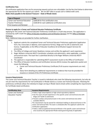 Career and Technical Education Preliminary Certificate Application Form - Rhode Island, Page 3