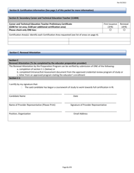 Career and Technical Education Preliminary Certificate Application Form - Rhode Island, Page 6