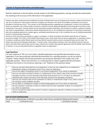 Career and Technical Education Preliminary Certificate Application Form - Rhode Island, Page 7
