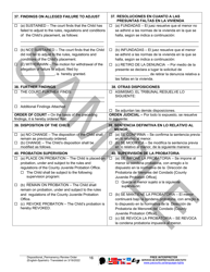 Dispositional/Permanency Review Order - Sample - Pennsylvania (English/Spanish), Page 16