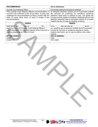Dispositional/Permanency Review Order - Sample - Pennsylvania (English/Spanish), Page 23