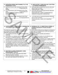 Dispositional/Permanency Review Order - Sample - Pennsylvania (English/Spanish), Page 6