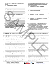 Dispositional/Permanency Review Order - Sample - Pennsylvania (English/Spanish), Page 7