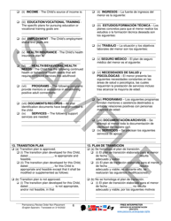 Permanency Review Order (Non-placement) - Sample - Pennsylvania (English/Spanish), Page 6