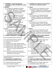 Permanency Review Order - Sample - Pennsylvania (English/Spanish), Page 4
