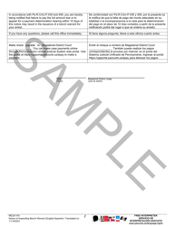 Form MDJS418 Notice of Impending Bench Warrant - Sample - Pennsylvania (English/Spanish), Page 2