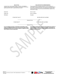 Form MDJS617 Summons for Summary Case Non-traffic - Sample - Pennsylvania (English/Spanish), Page 2