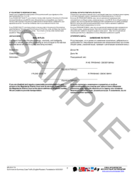 Form MDJS617A Summons for Summary Case Traffic - Sample - Pennsylvania (English/Russian), Page 2