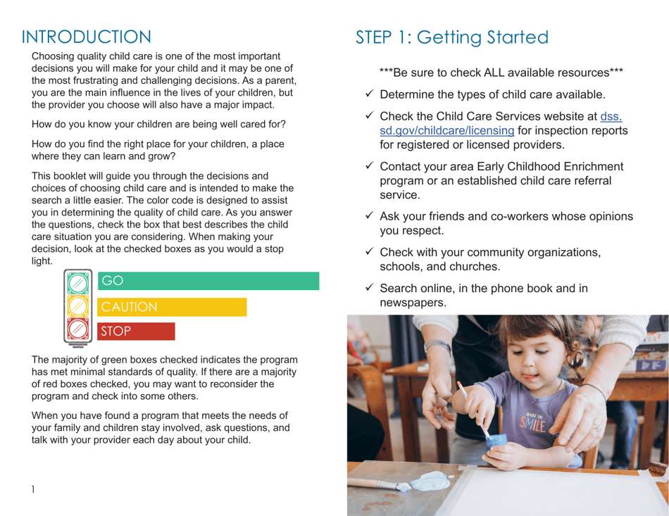 Choosing Child Care in South Dakota - South Dakota, Page 3