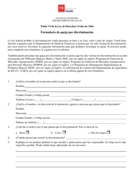 Document preview: Formulario PH-3814 Formulario De Queja Por Discriminacion - Tennessee (Spanish)