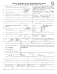 Form C-20 (LB-0021) &quot;Employer's First Report of Work Injury or Illness&quot; - Tennessee