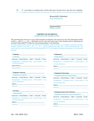 Form LB-385 Request to Resume Mediation - Tennessee (English/Spanish), Page 3